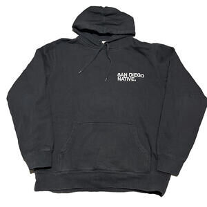San Diego Native SDN Hoodie Men Large L Black Pullover Sweater Hometown Wave